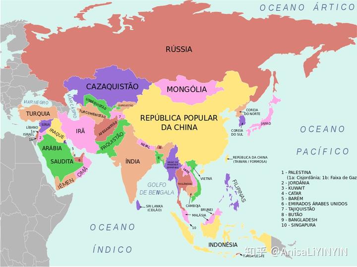 世界七大洲-亚洲 英语在亚洲的普及